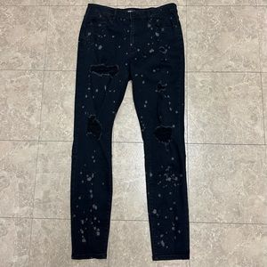 Men's Fashion Nova Black, Spotted Skinny Jeans